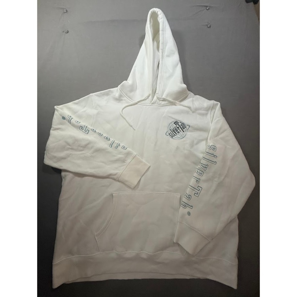 Levis Silver Tab White‎ Graphic Hoodie Pullover Sweatshirt Mens Size XL